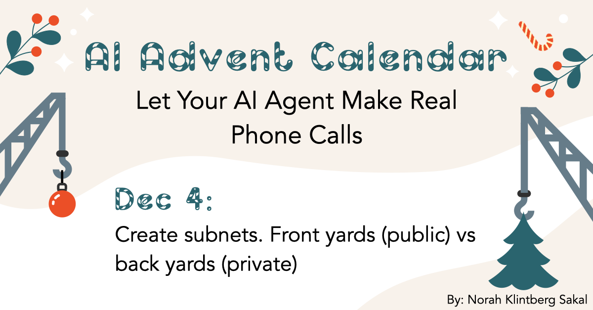 Create subnets (front yards vs back yards) Create subnets (front yards vs back yards)
